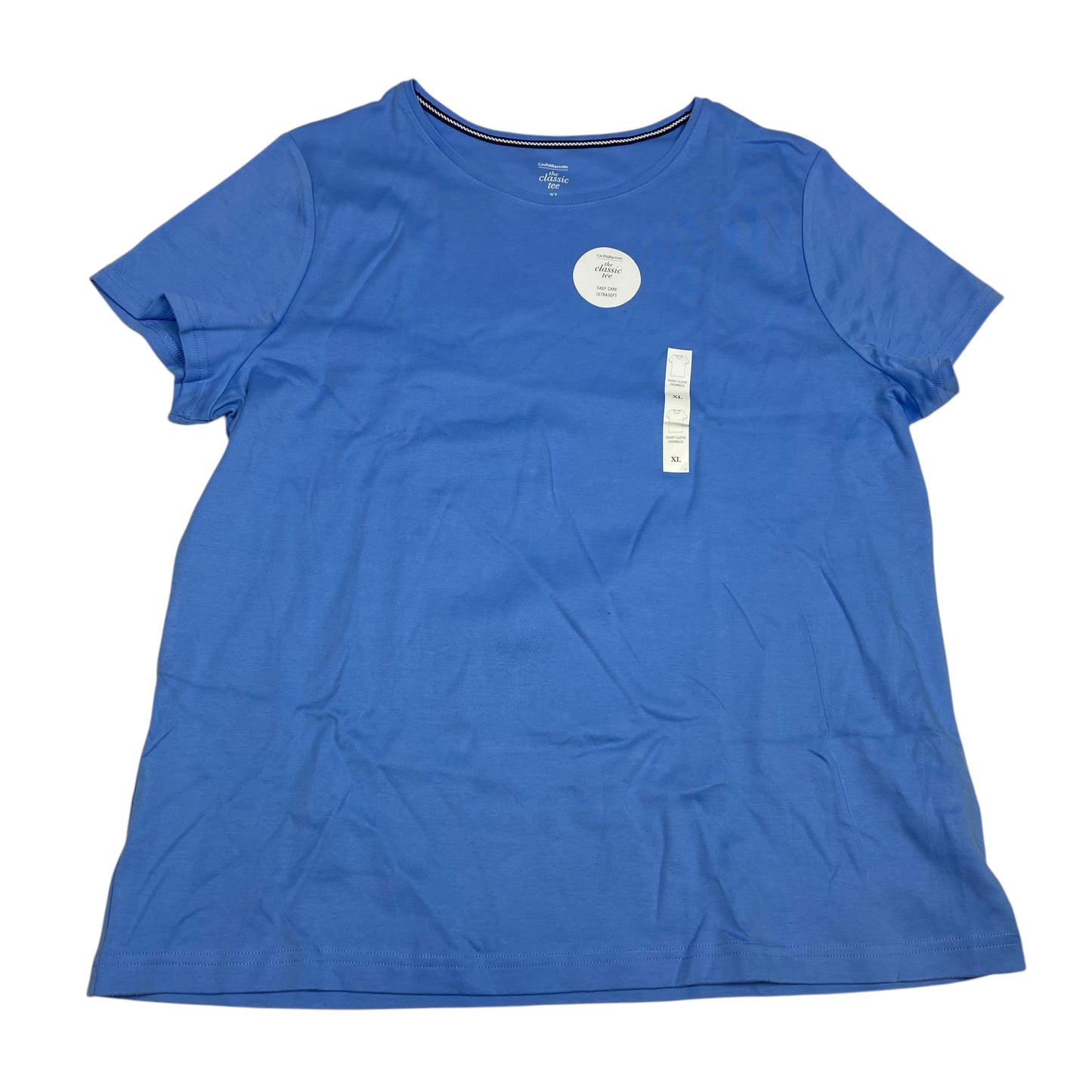 Top Short Sleeve Basic By Croft And Barrow In Blue, Size: Xl