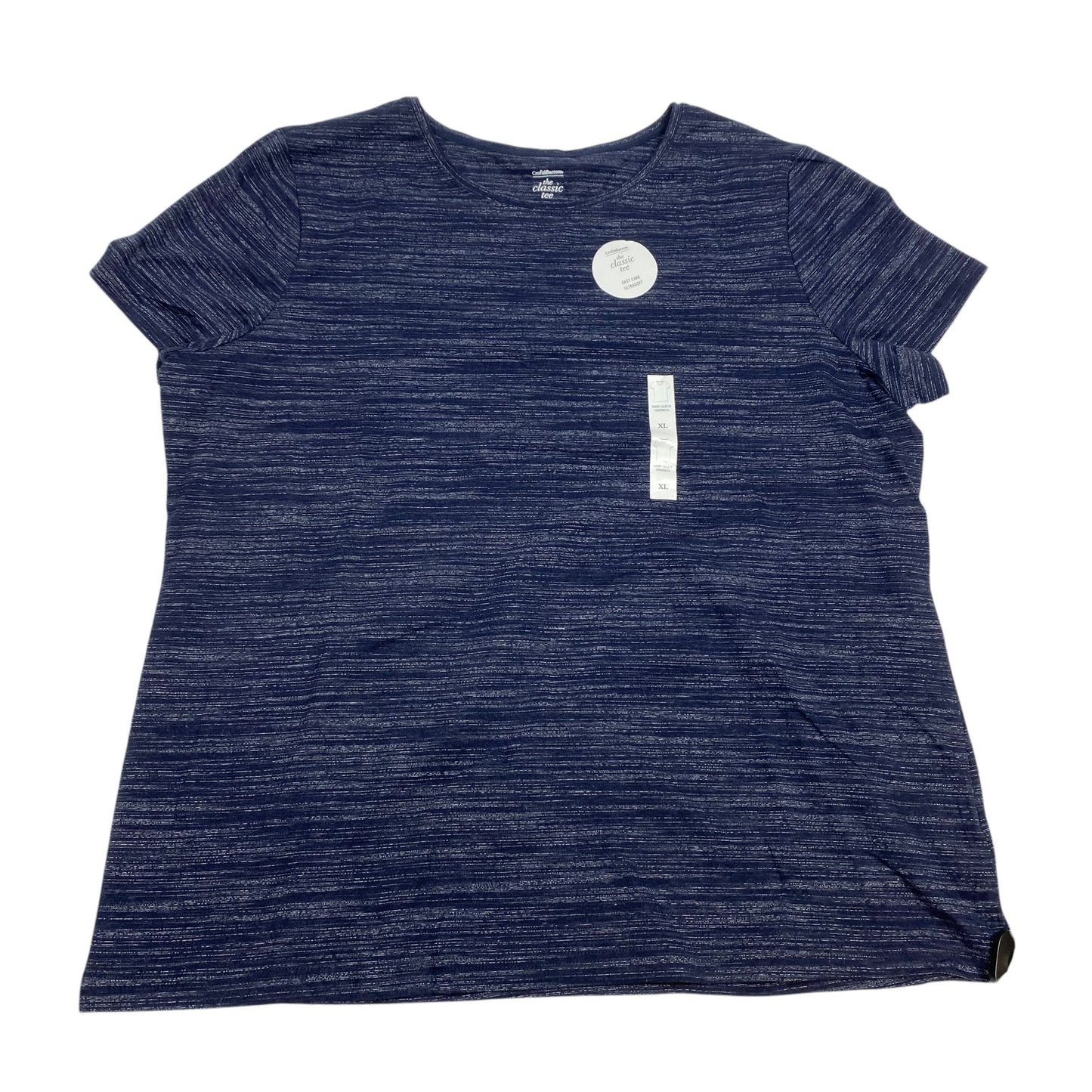 Top Short Sleeve Basic By Croft And Barrow In Blue, Size: Xl