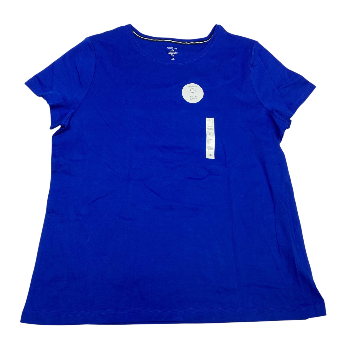 Top Short Sleeve Basic By Croft And Barrow In Blue, Size: Xl