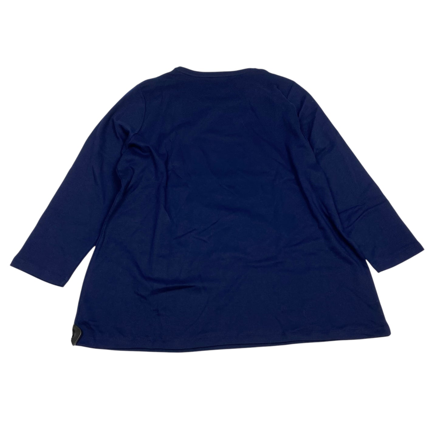 Top Long Sleeve Basic By Kim Rogers In Navy, Size: Xl