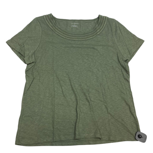 Top Short Sleeve By Talbots In Green, Size: Xl