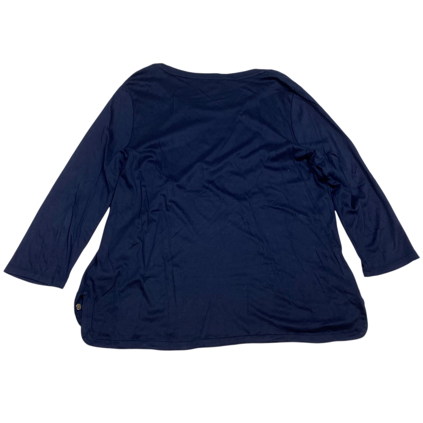 Top 3/4 Sleeve By Talbots In Navy, Size: Xl