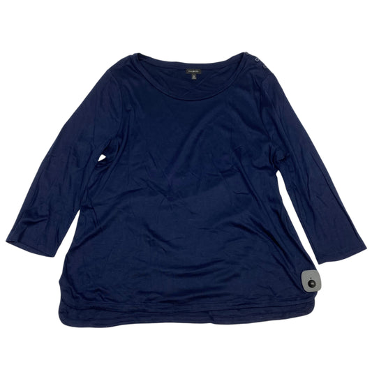 Top 3/4 Sleeve By Talbots In Navy, Size: Xl