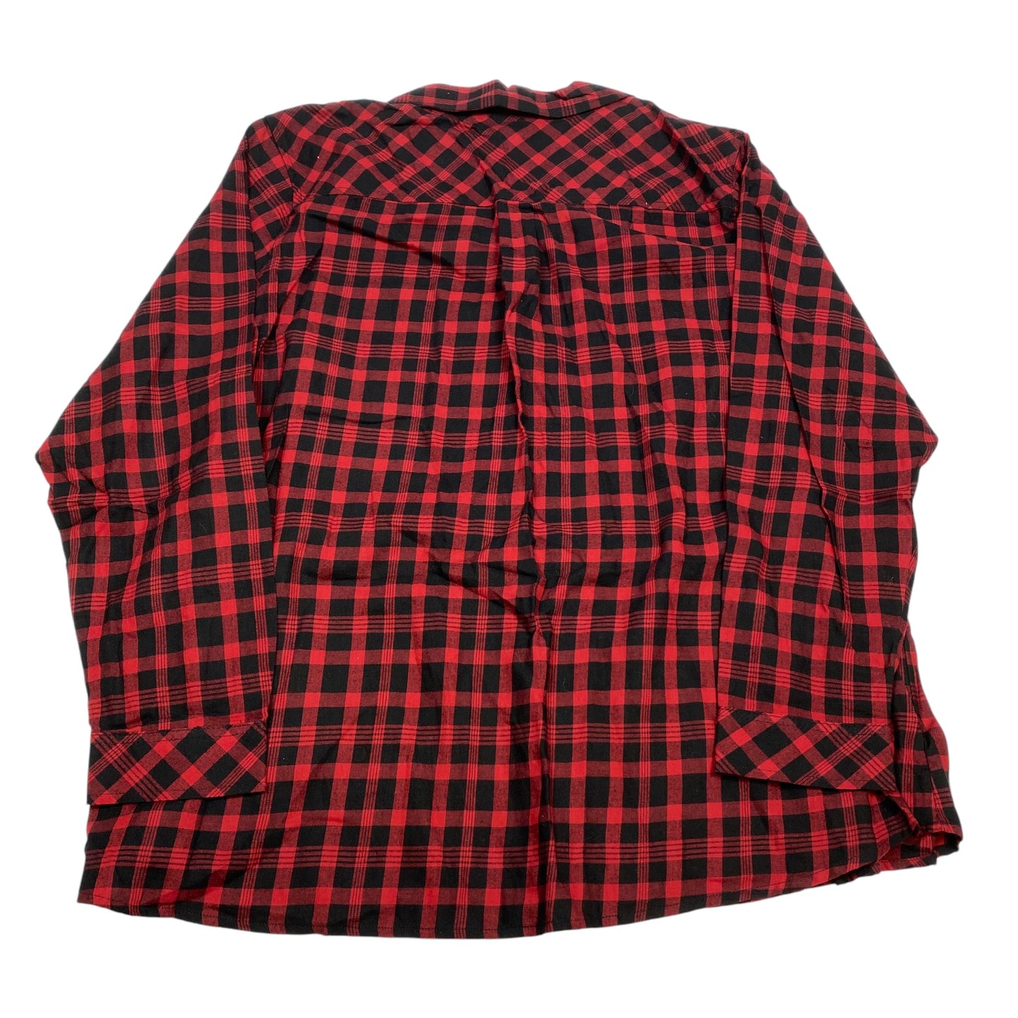 Top Long Sleeve By Croft And Barrow In Plaid Pattern, Size: 2x