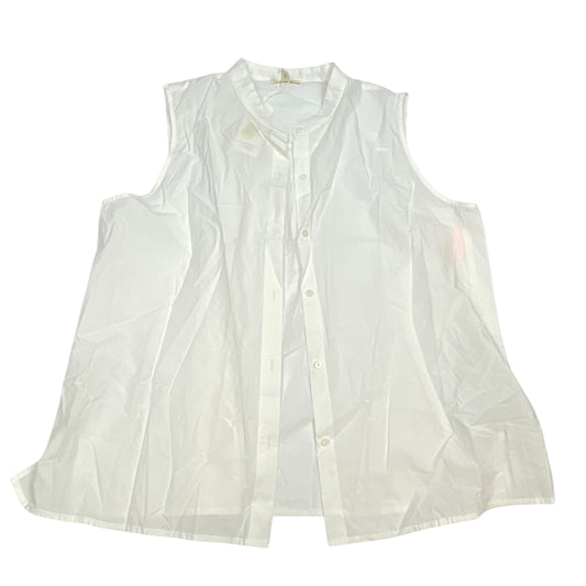 Top Sleeveless By Eileen Fisher In White, Size: L