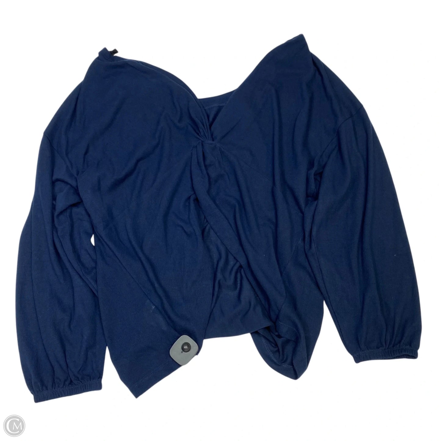 Top Long Sleeve By Eloquii In Navy, Size: 3x