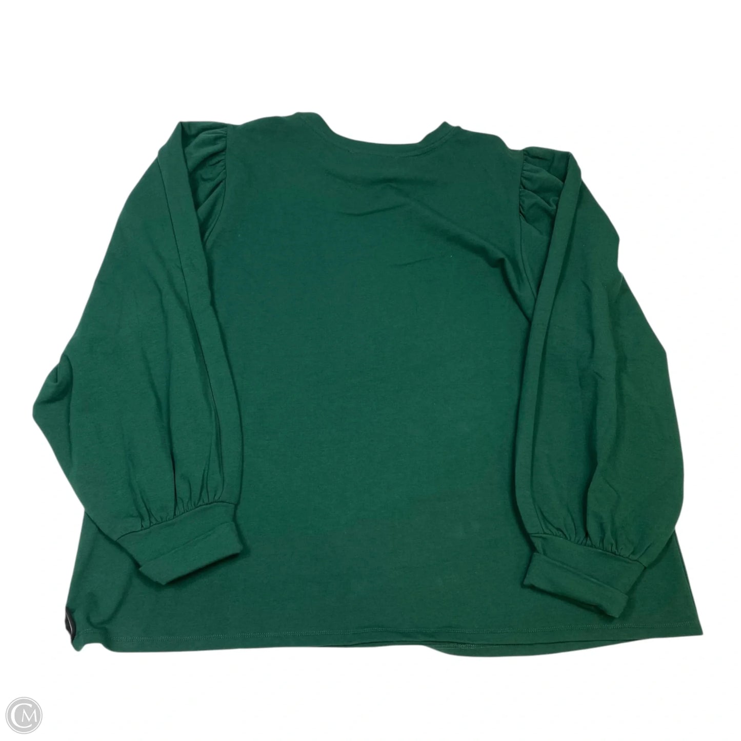 Top Long Sleeve By Eloquii In Green, Size: 3x