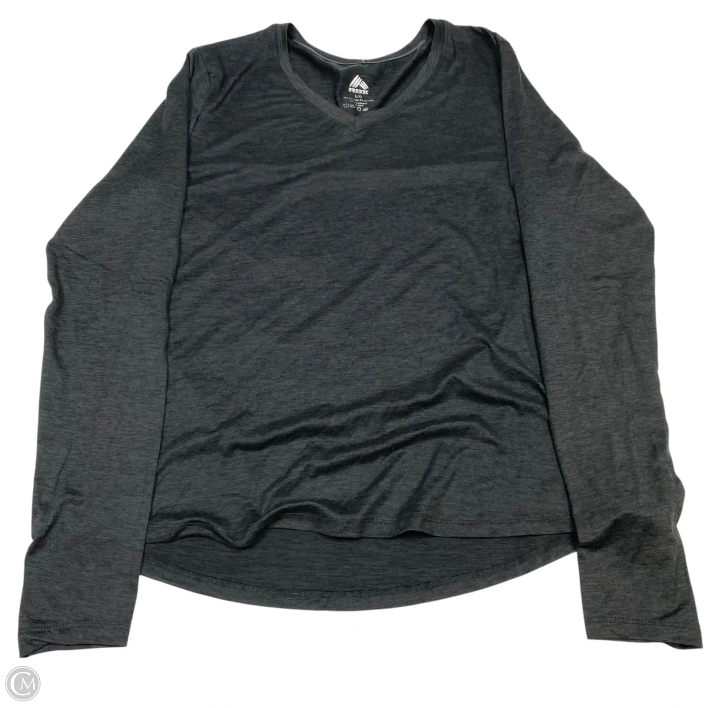 Athletic Top Long Sleeve Crewneck By Rbx In Grey, Size: L