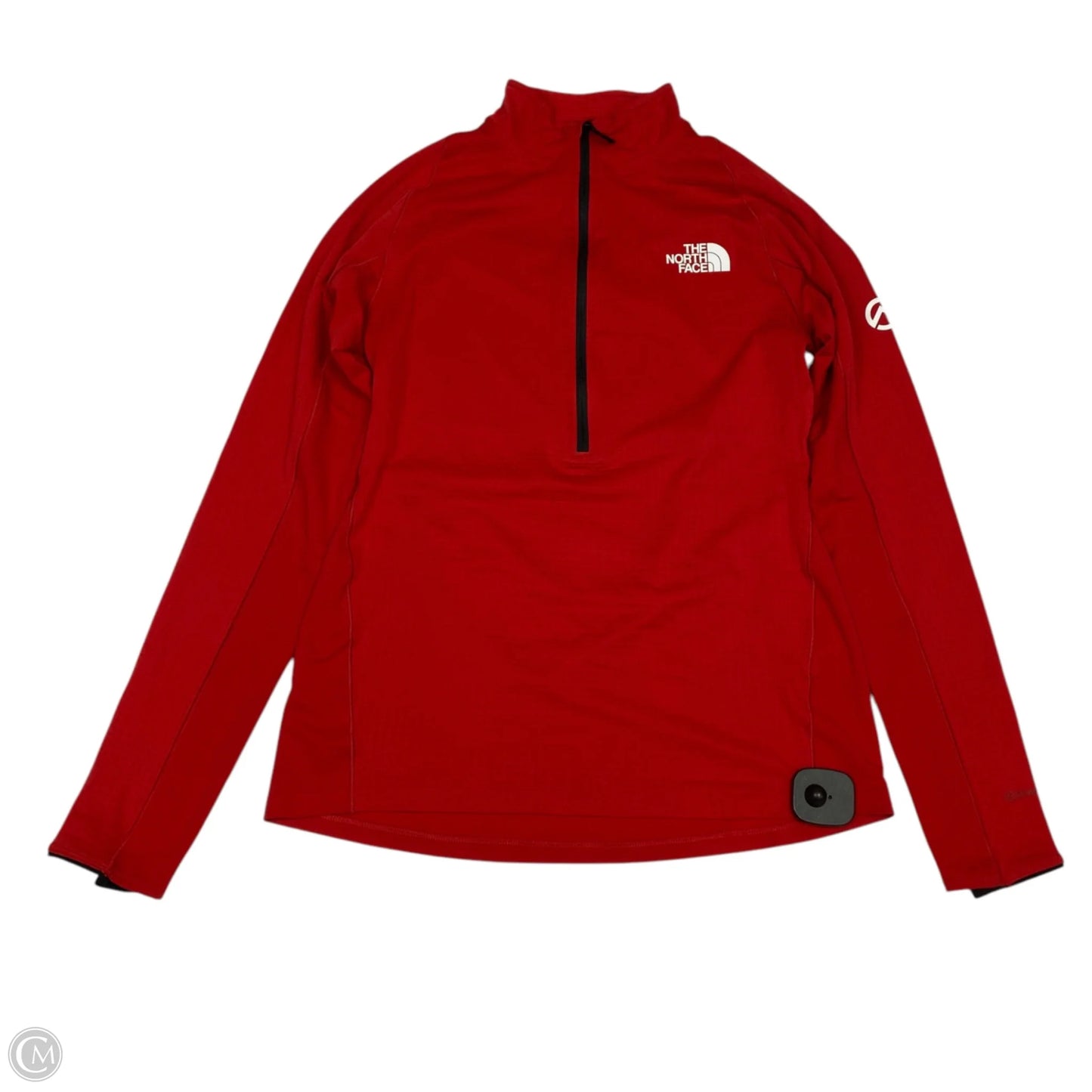 Athletic Top Long Sleeve Collar By The North Face In Red, Size: S