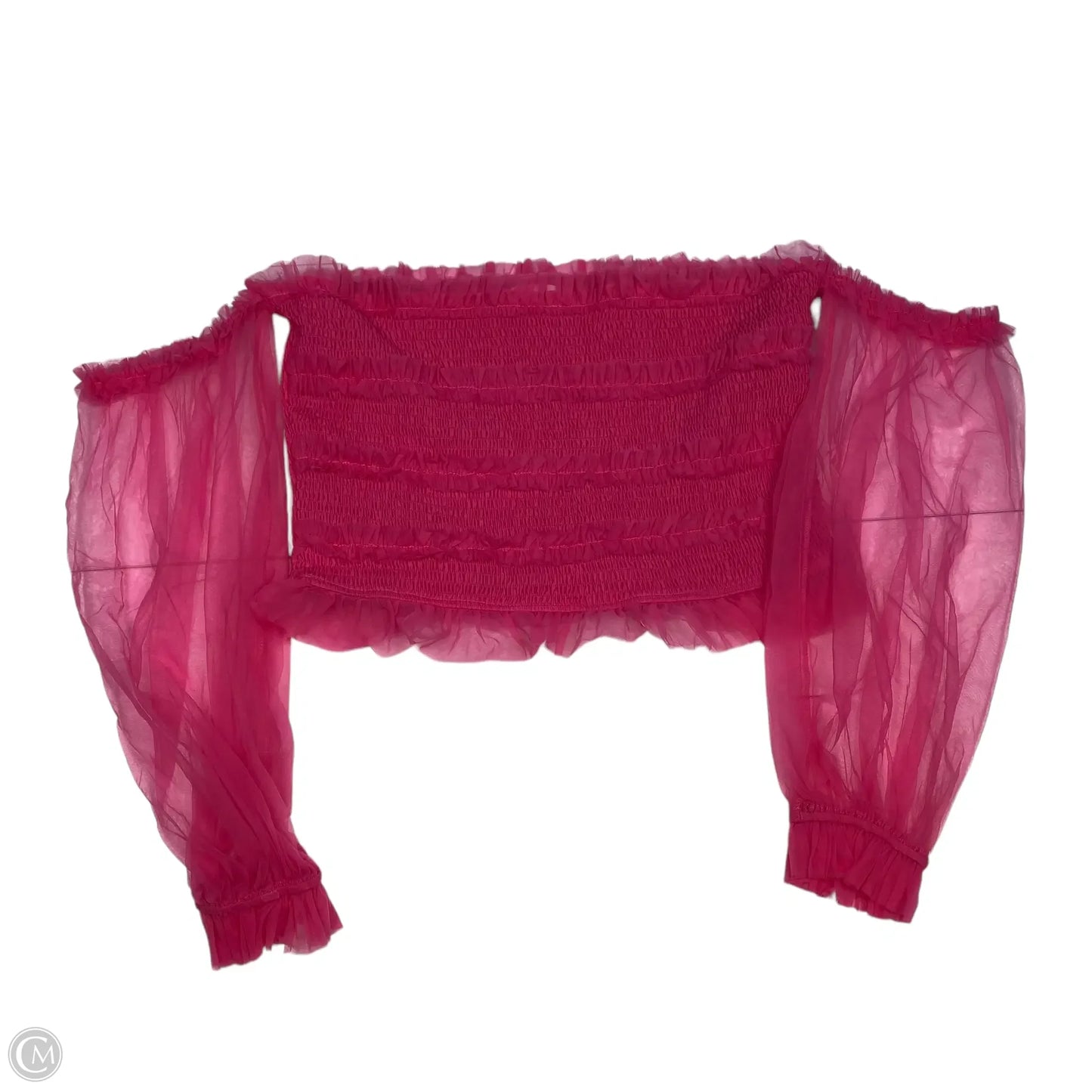 Top Long Sleeve By Pink Lily In Pink, Size: Xl