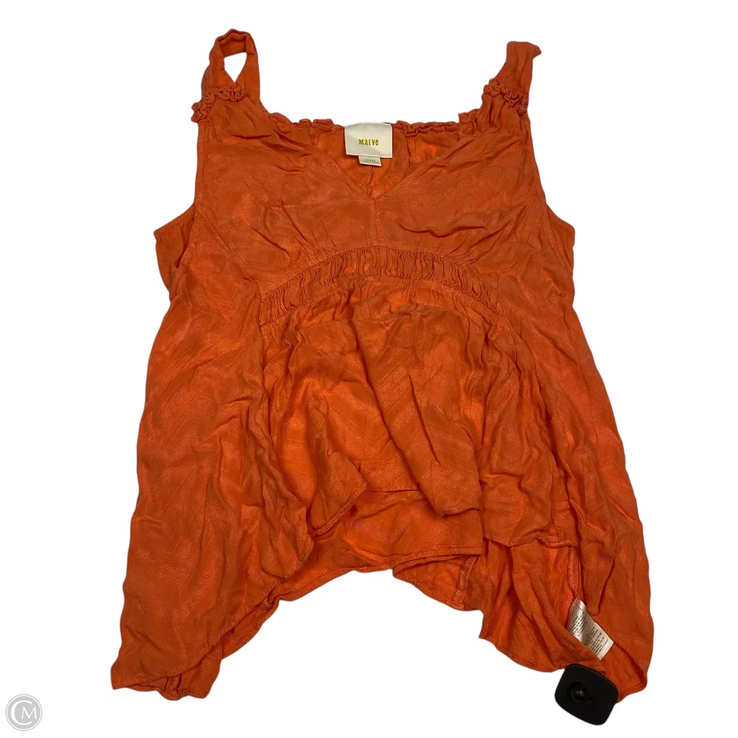 Top Sleeveless By Maeve In Orange, Size: L