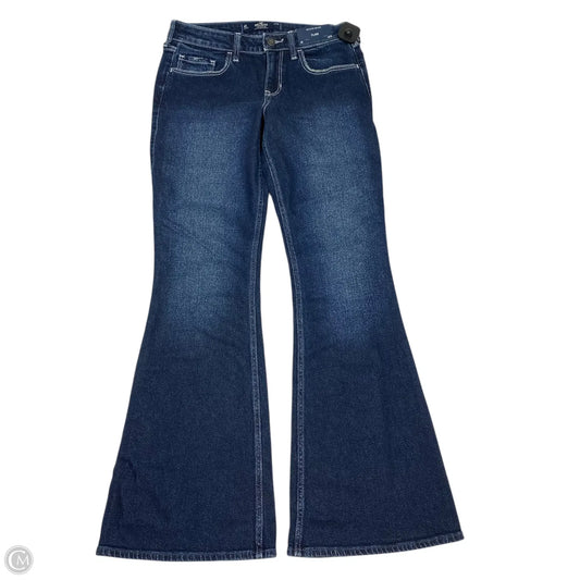 Jeans Flared By Hollister In Blue Denim, Size: 4