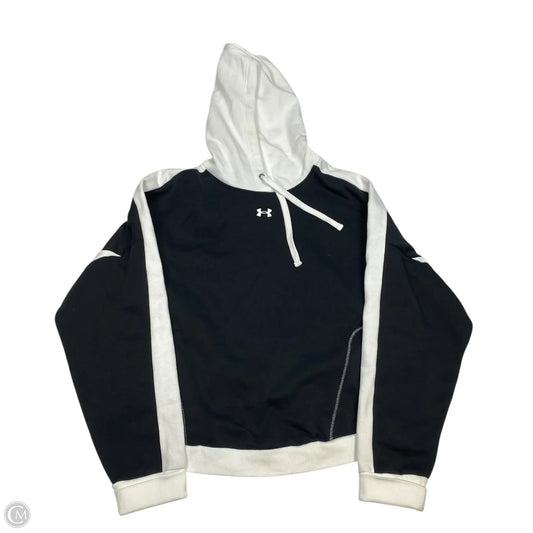 Athletic Sweatshirt Hoodie By Under Armour In Black & White, Size: Xxl