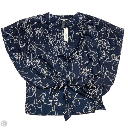 Top Short Sleeve By Chicos In Navy, Size: S