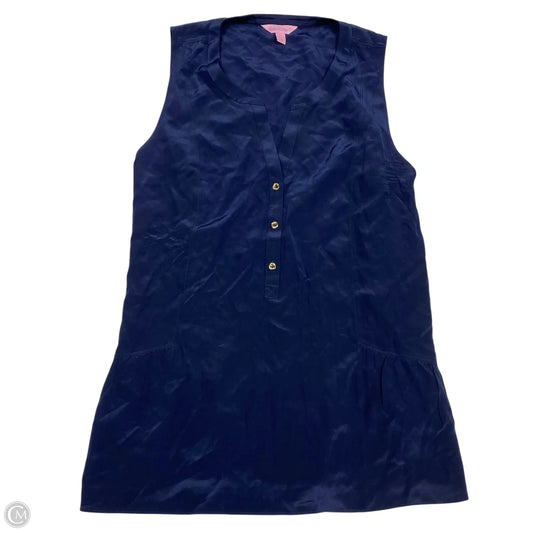 Top Sleeveless Designer By Lilly Pulitzer In Navy, Size: L