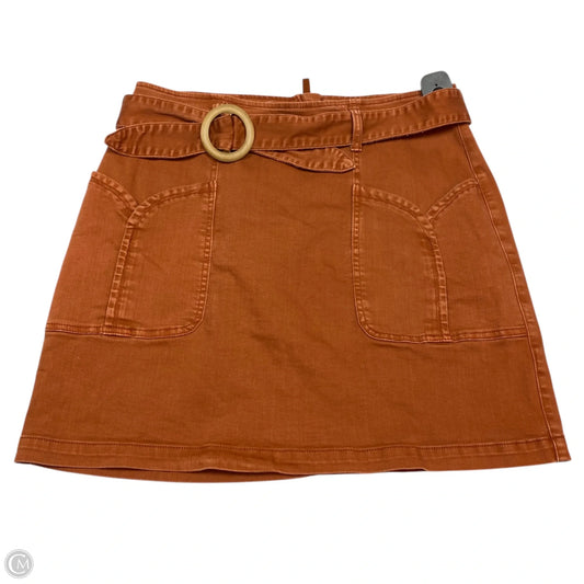 Skirt Mini & Short By Pilcro In Orange Denim, Size: L