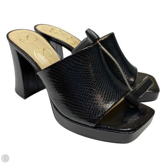 Sandals Heels Block By Jessica Simpson In Black, Size: 8