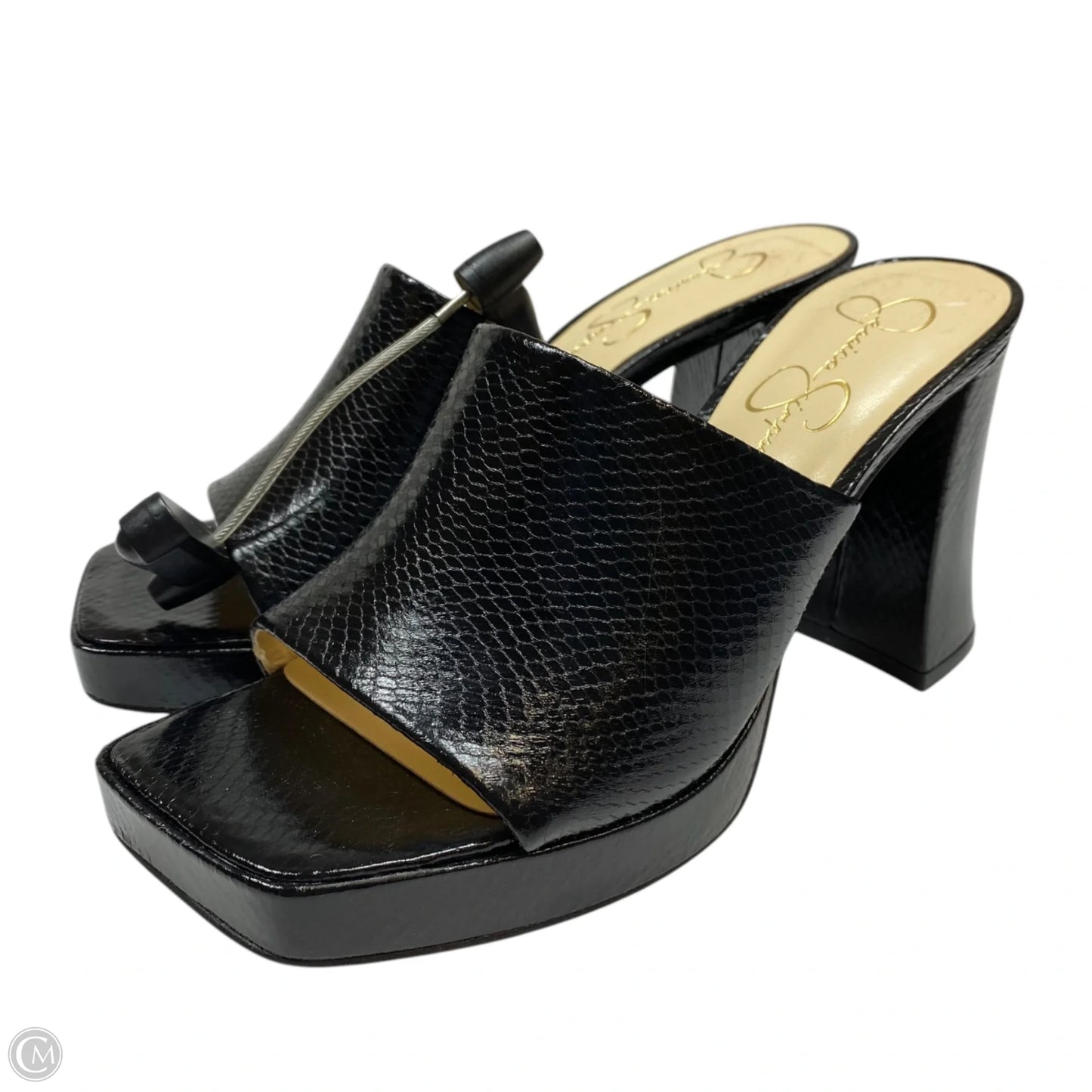 Sandals Heels Block By Jessica Simpson In Black, Size: 8