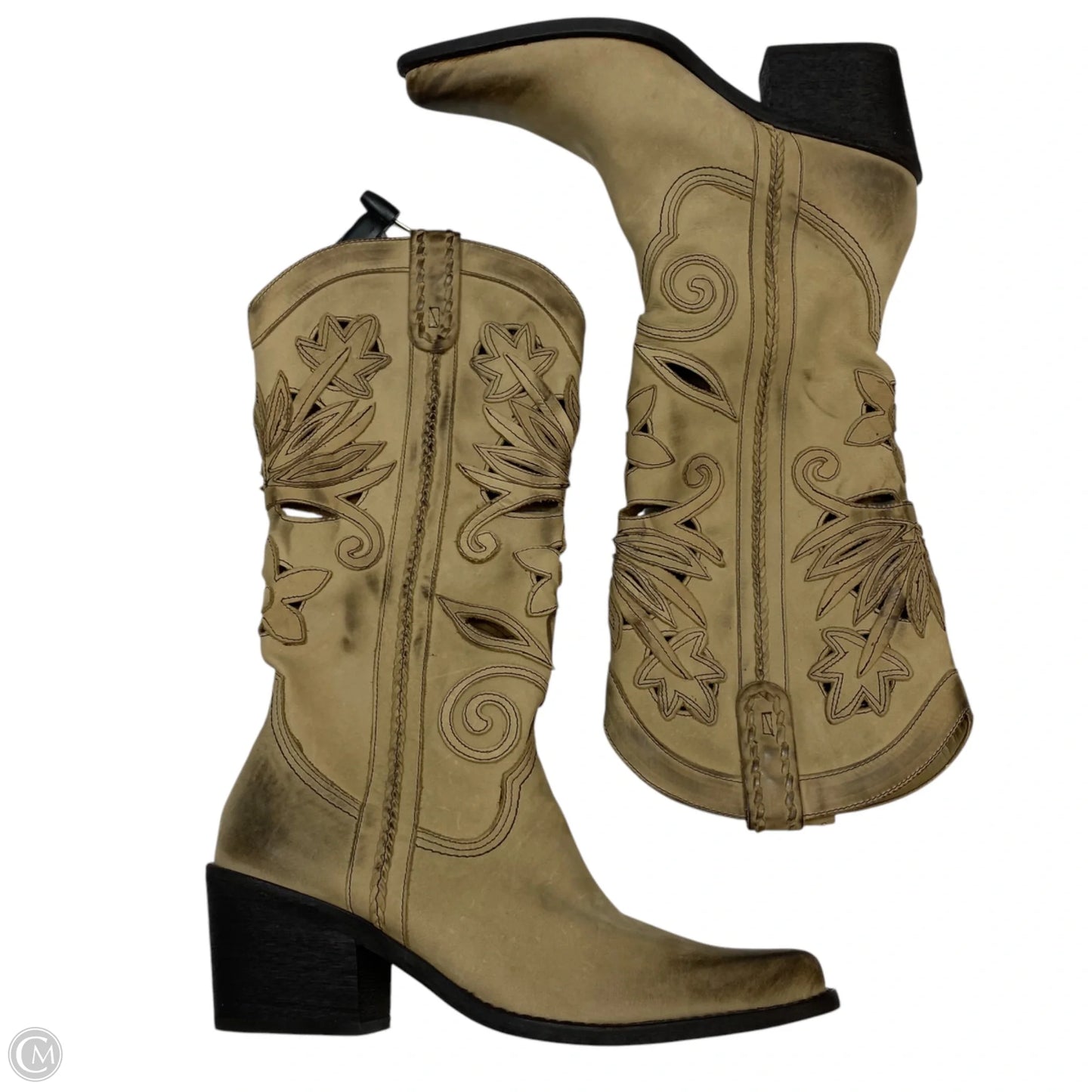 Boots Western By Carlos By Carlos Santana In Tan, Size: 5.5