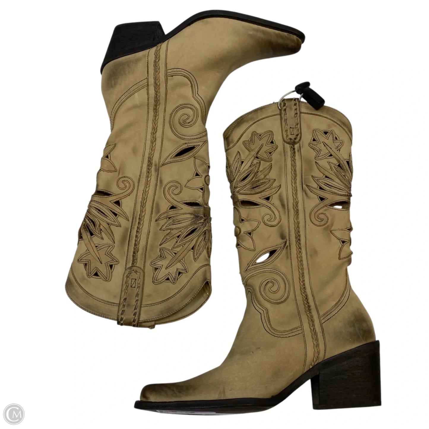 Boots Western By Carlos By Carlos Santana In Tan, Size: 5.5