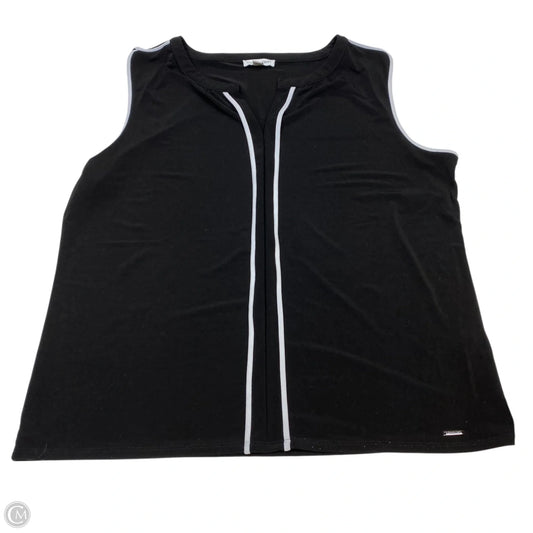 Top Sleeveless By Calvin Klein In Black, Size: Xl