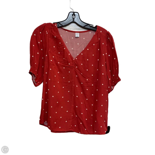 Top Short Sleeve By Old Navy In Red, Size: S