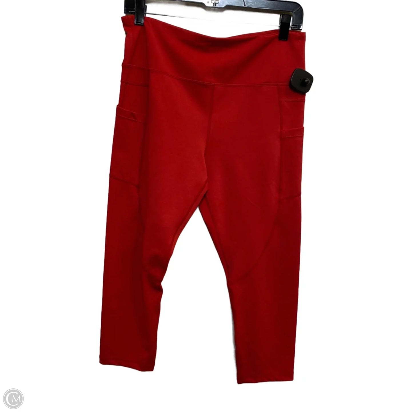 Athletic Leggings Capris By Zyia In Red, Size: L