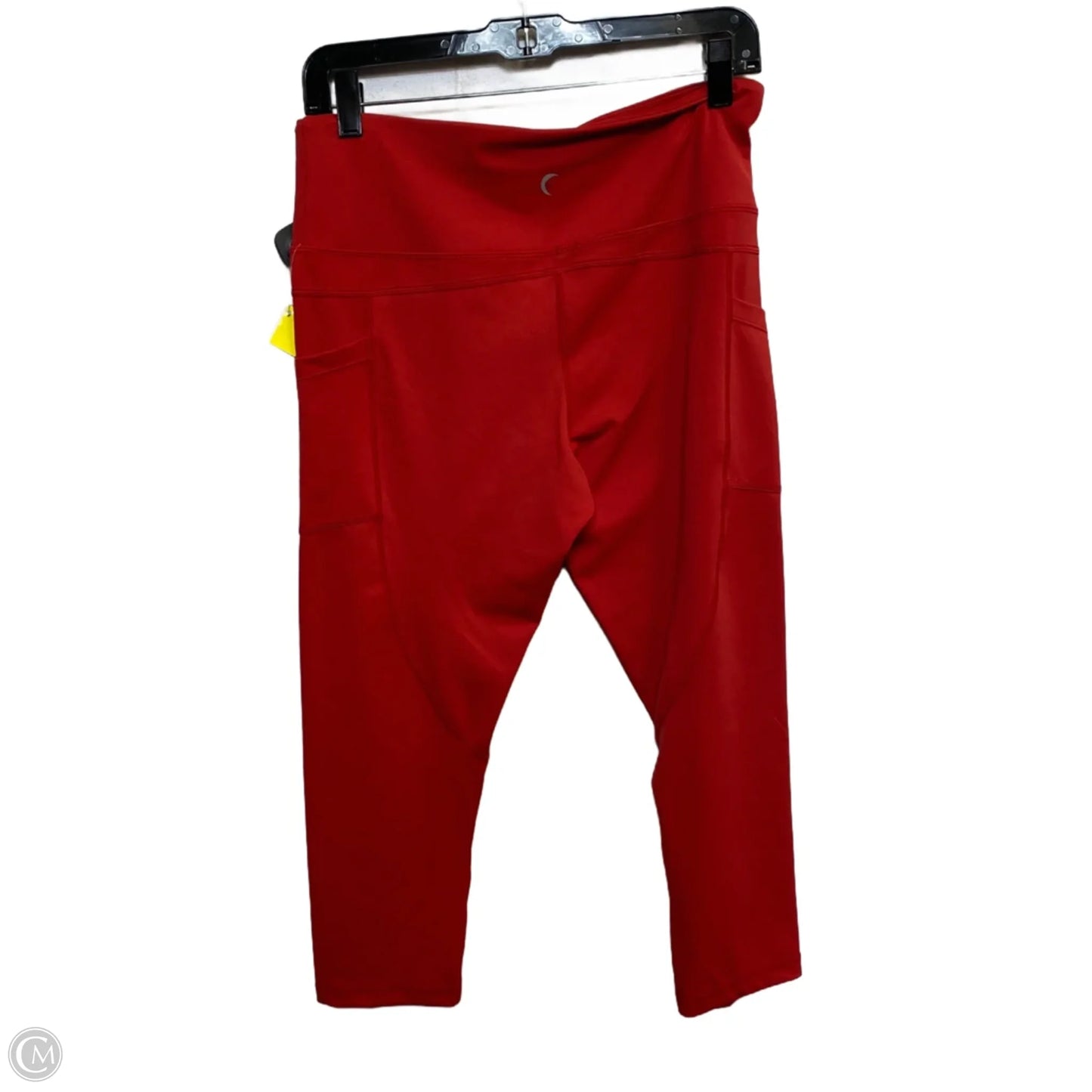 Athletic Leggings Capris By Zyia In Red, Size: L