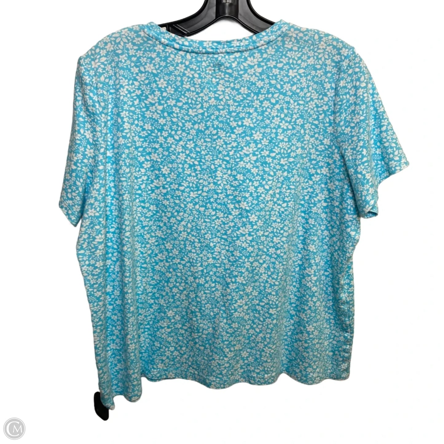 Top Short Sleeve Basic By Kim Rogers In Blue, Size: Xl