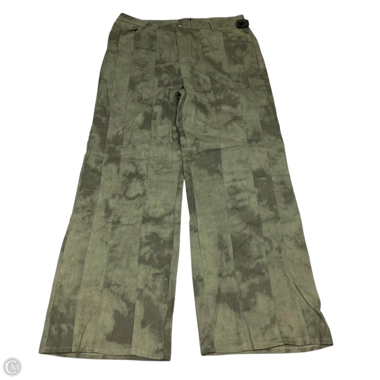 Pants Set 2pc By Pretty Little Thing In Green Denim, Size: 14
