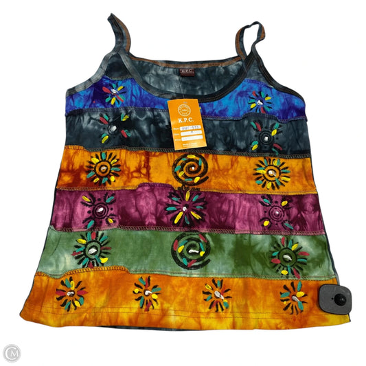 Top Sleeveless By KPC In Multi-colored, Size: M