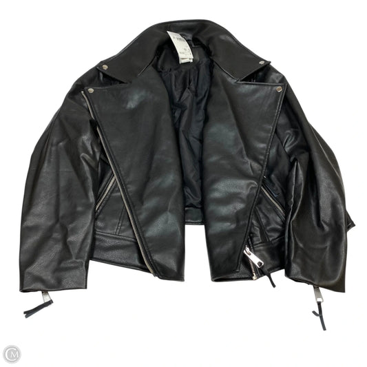 Jacket Moto By H&m In Black, Size: Xxl
