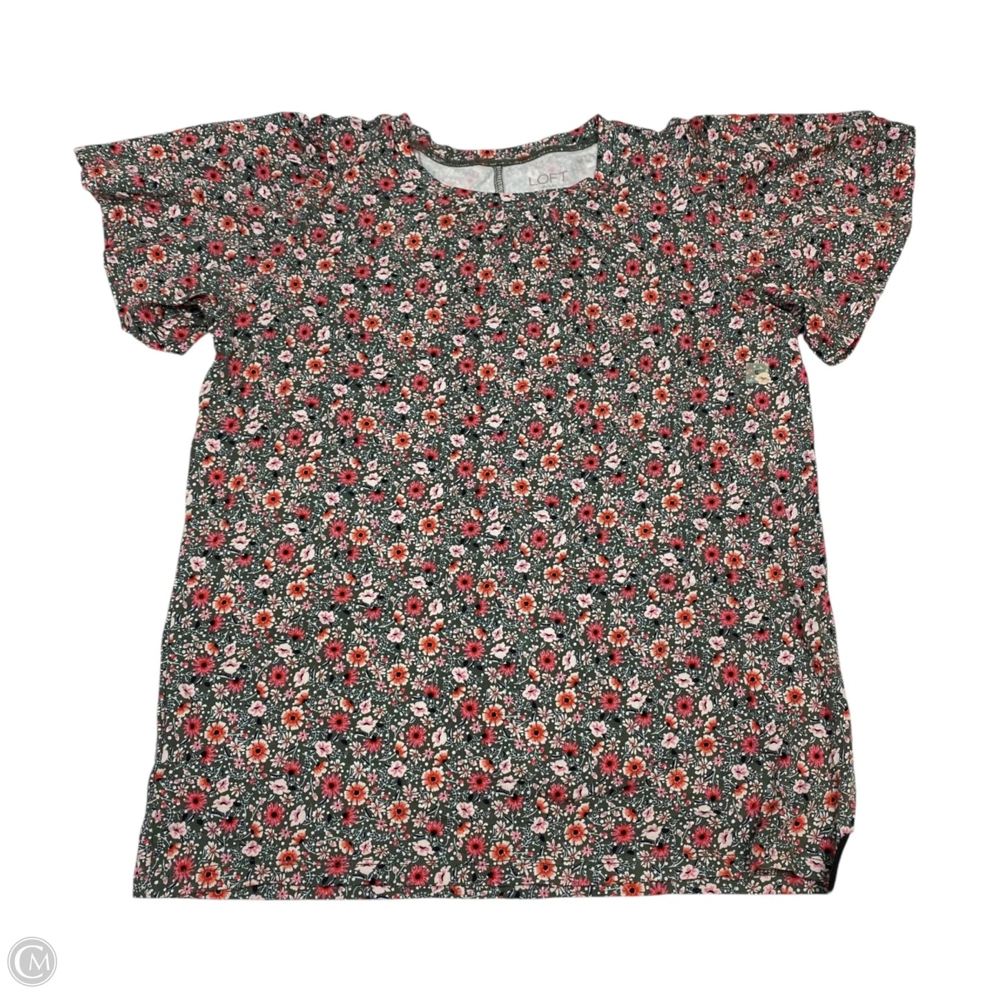 Top Short Sleeve By Loft In Green, Size: S