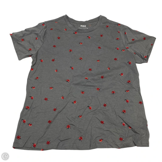 Top Short Sleeve Basic By Max In Grey, Size: M