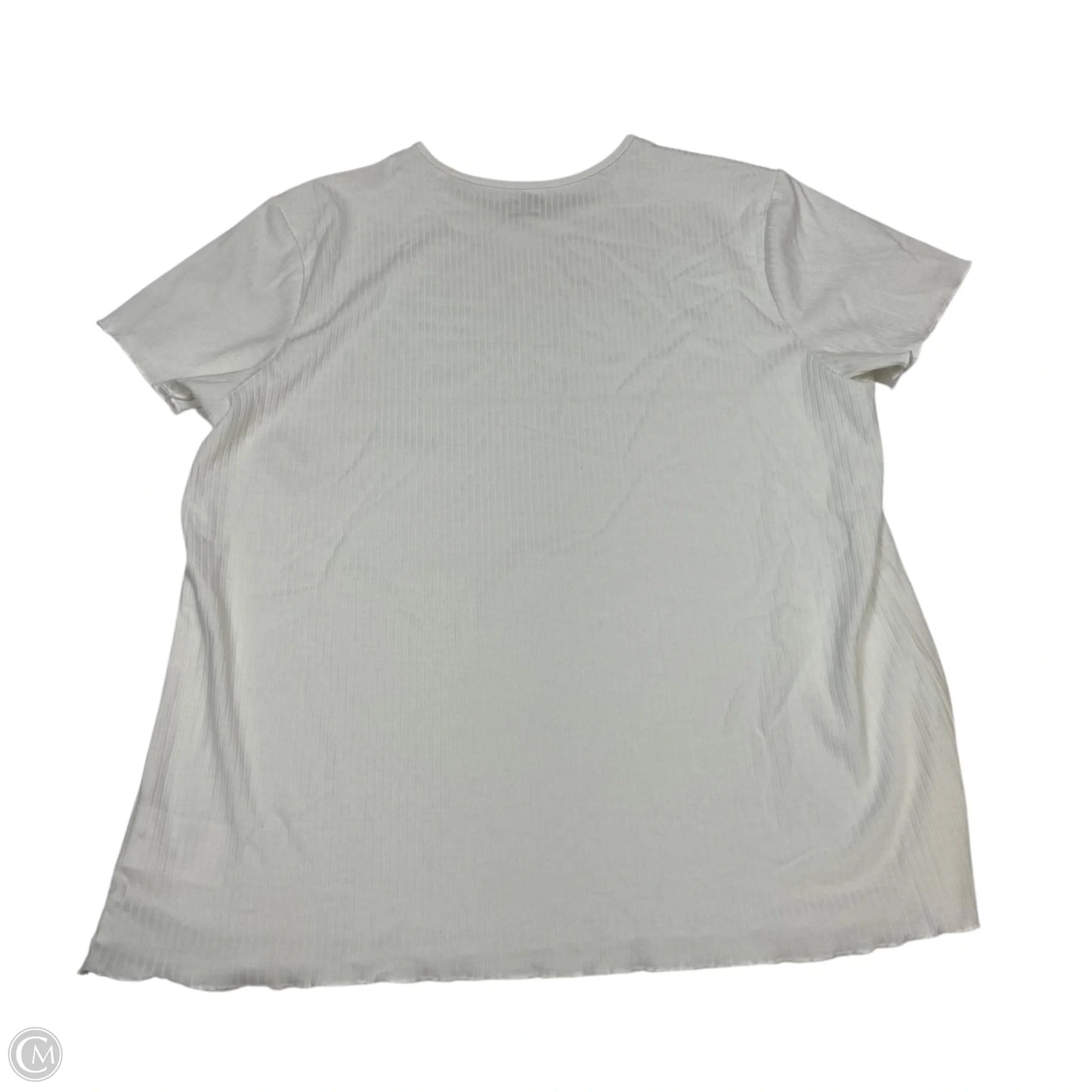 Top Short Sleeve Basic By Esmara In White, Size: L