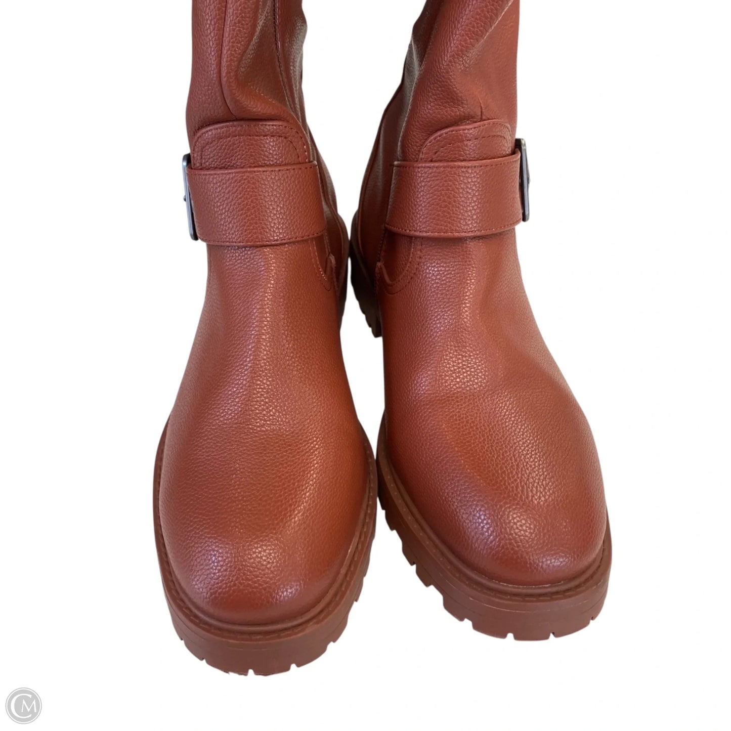 Boots Knee Flats By Wild Diva In Brown, Size: 11