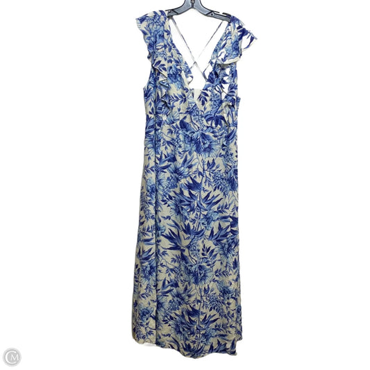 Dress Casual Maxi By H&m In Blue & Cream, Size: Xxl