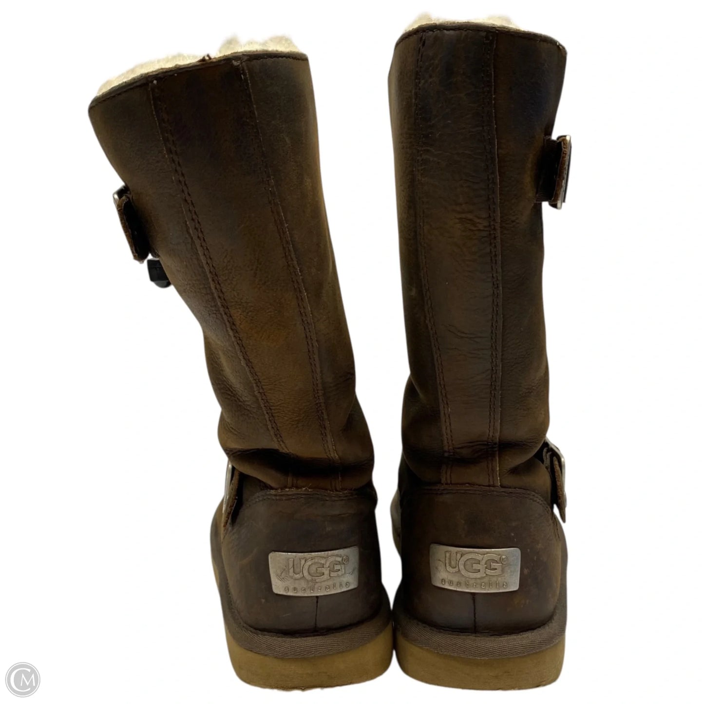 Boots Designer By Ugg In Brown, Size: 7