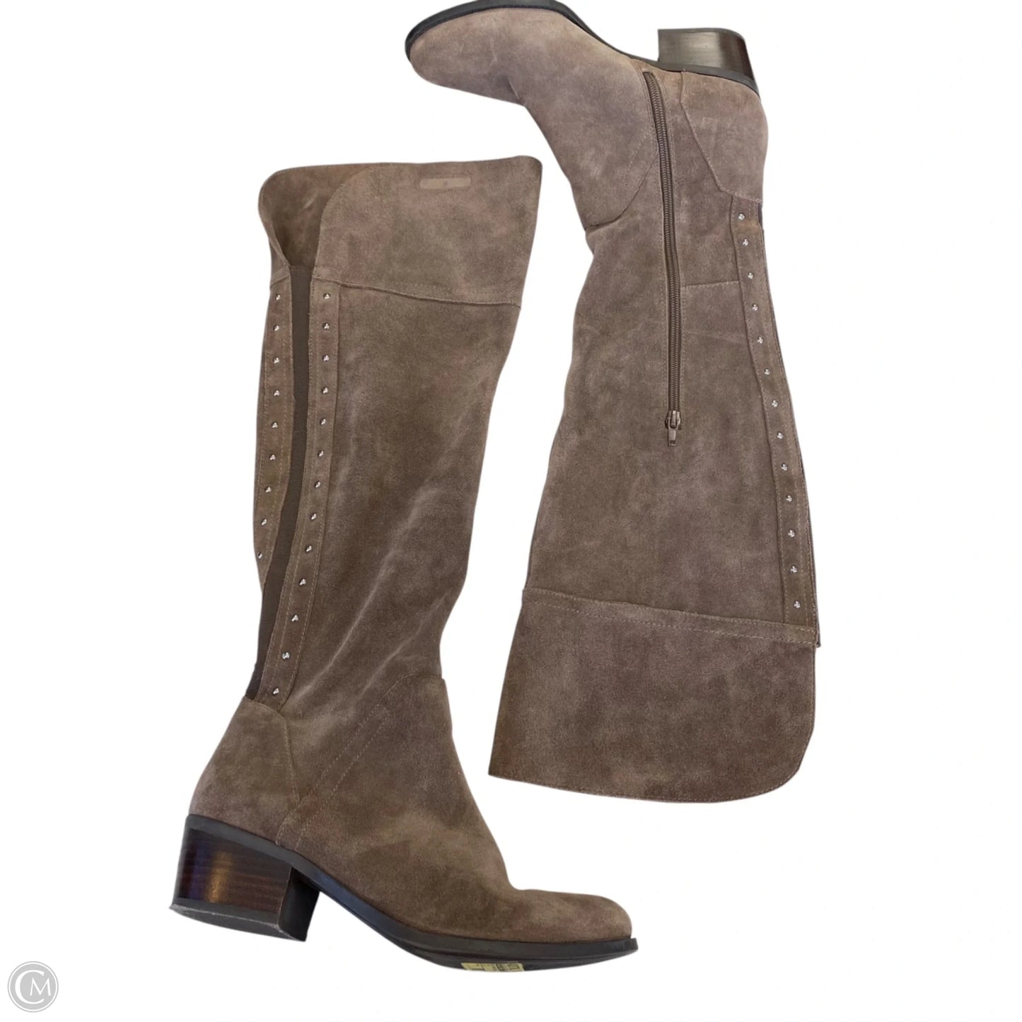 Boots Knee Heels By Vince Camuto In Taupe, Size: 9