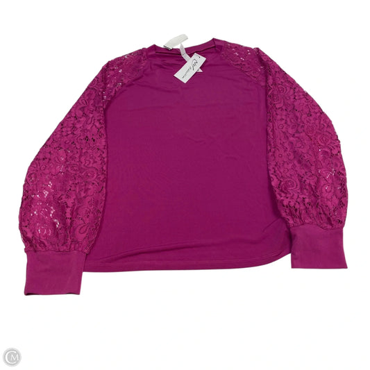 Top Long Sleeve By Ny Collection In Purple, Size: Xl