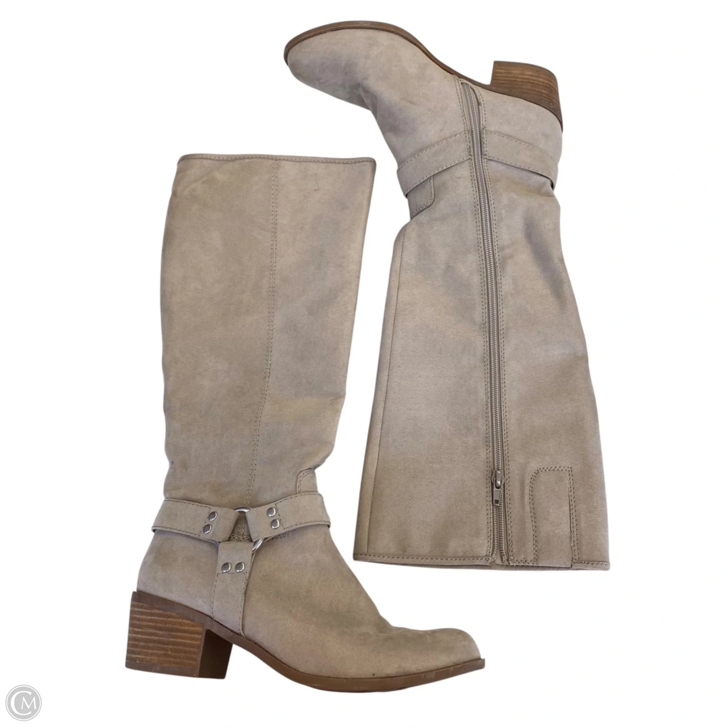 Boots Knee Flats By Carlos By Carlos Santana In Grey, Size: 8.5