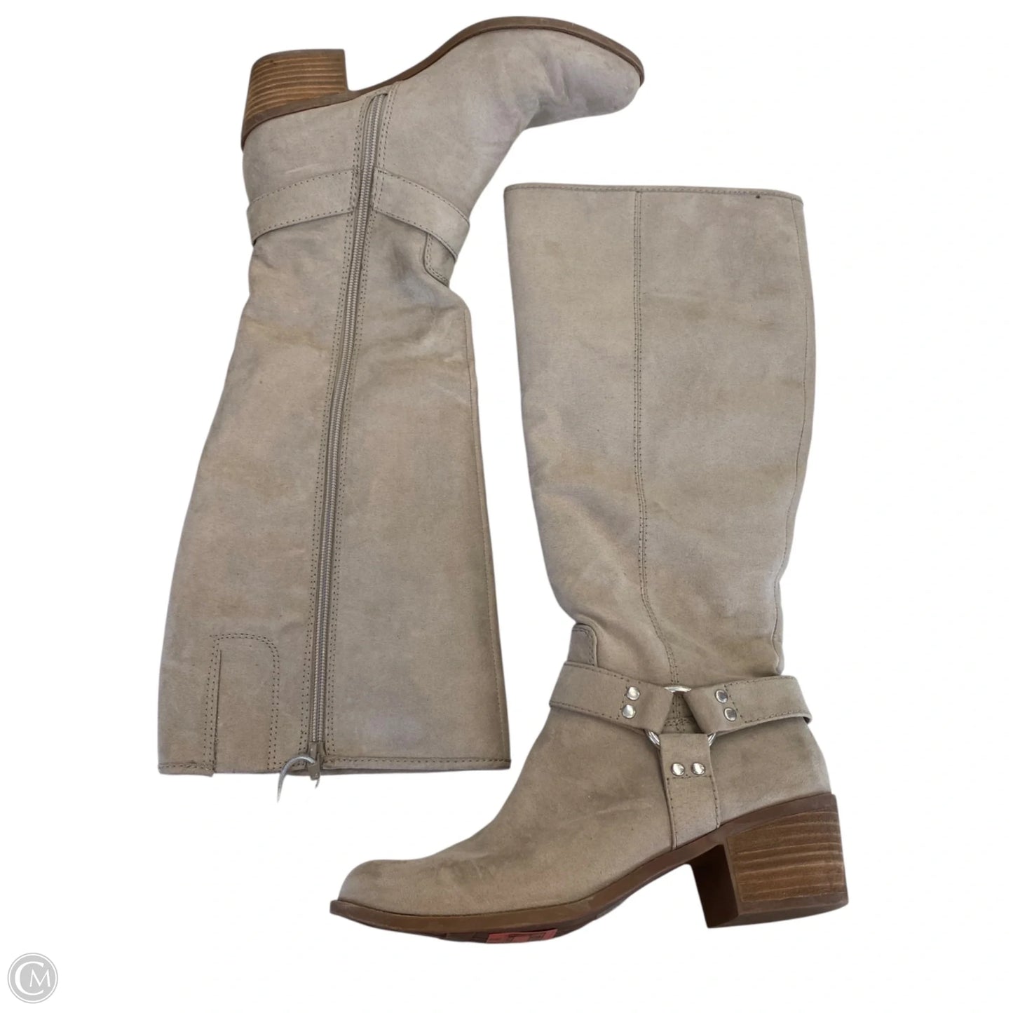 Boots Knee Flats By Carlos By Carlos Santana In Grey, Size: 8.5