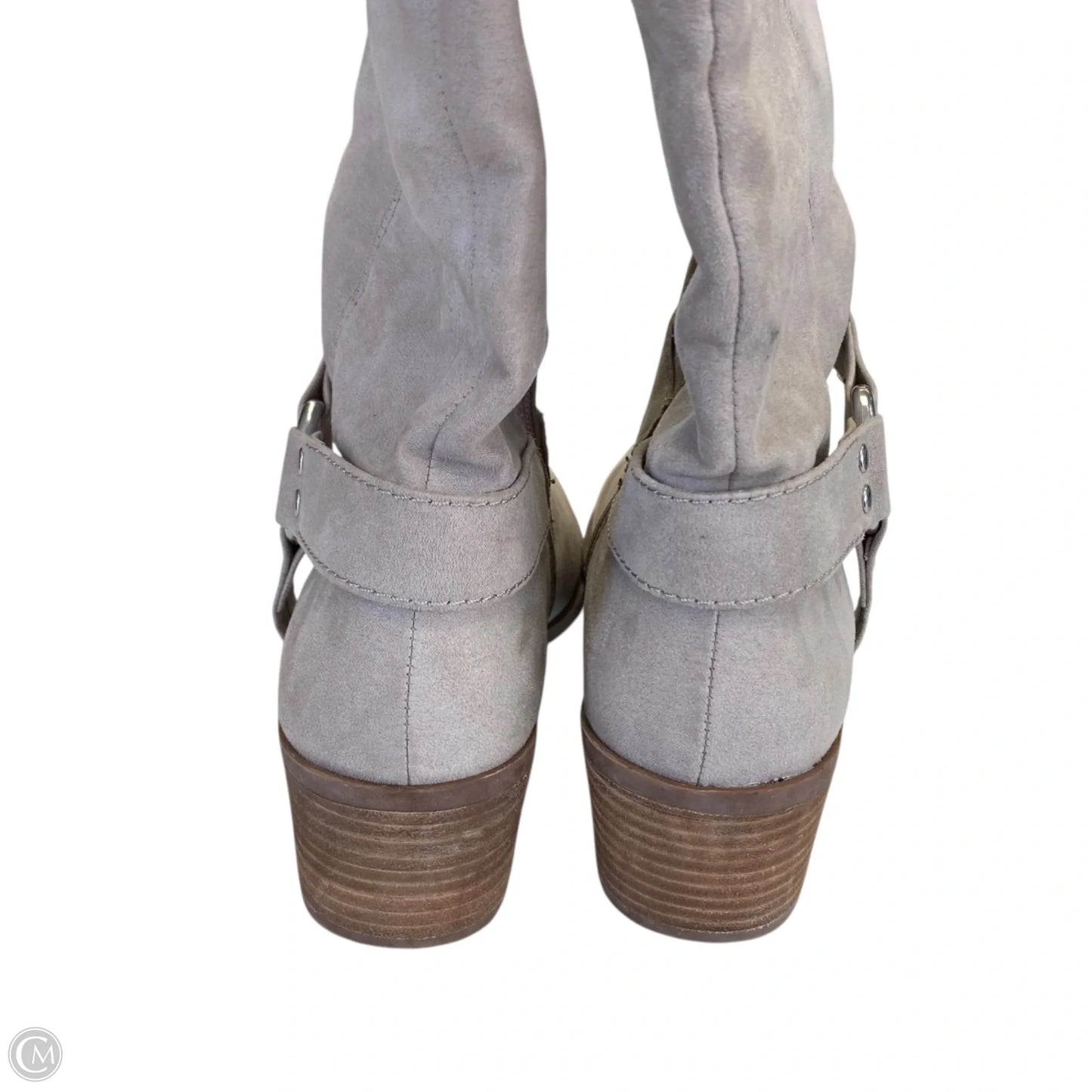 Boots Knee Flats By Carlos By Carlos Santana In Grey, Size: 8.5