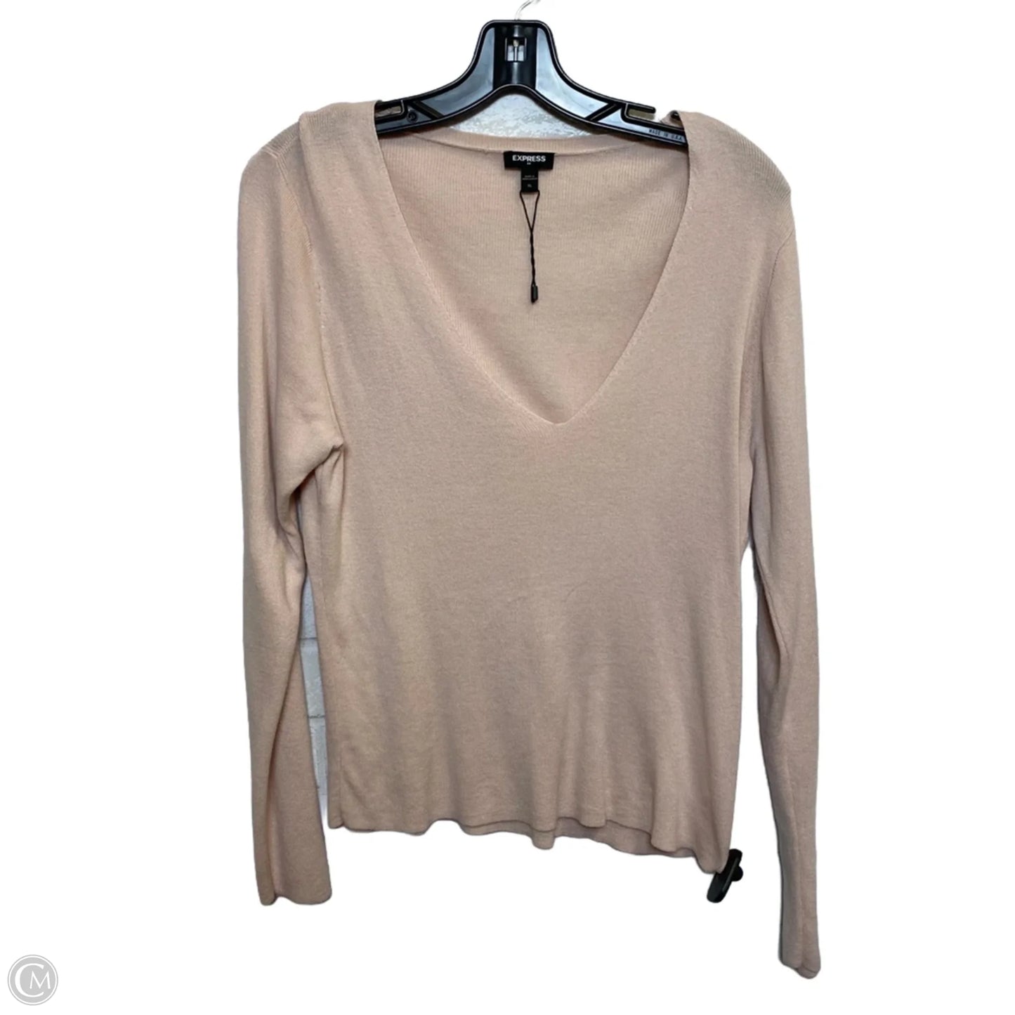 Top Long Sleeve By Express In Pink, Size: Xl