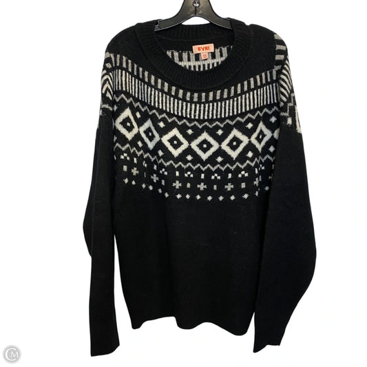Sweater By Evri In Black, Size: Xl