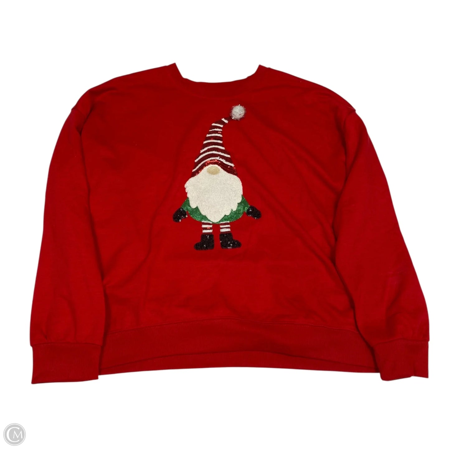Top Long Sleeve By Workshop In Red, Size: Xl