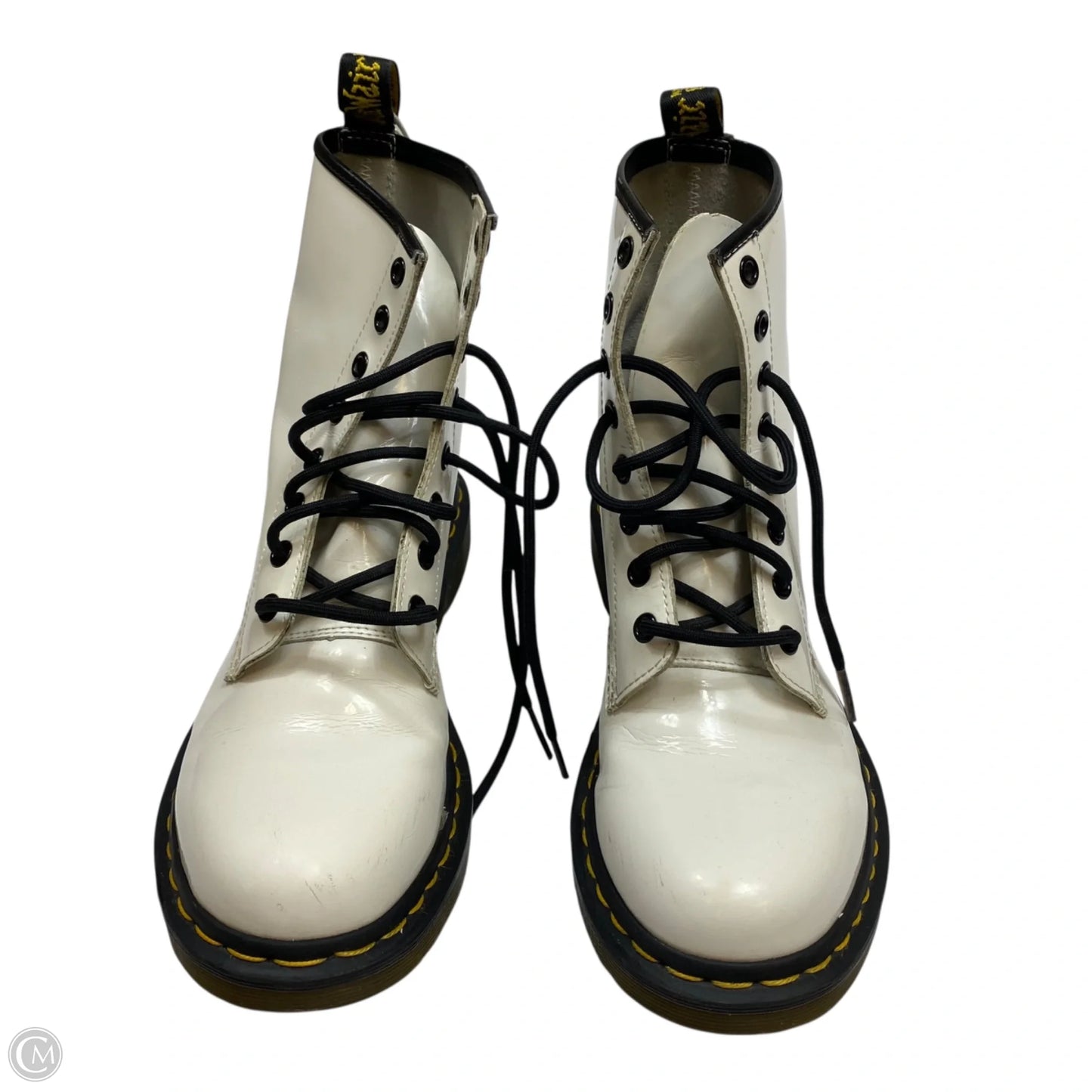 Boots Designer By Dr Martens In Cream, Size: 8