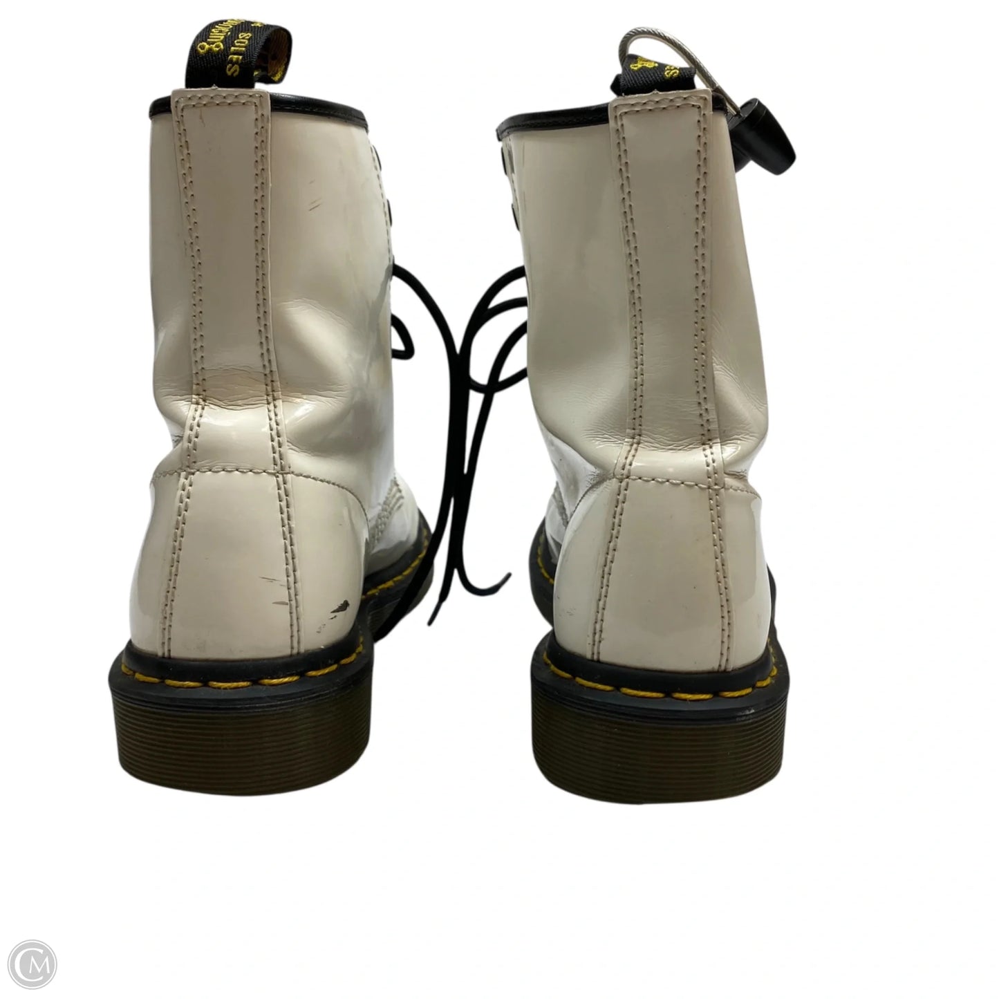 Boots Designer By Dr Martens In Cream, Size: 8