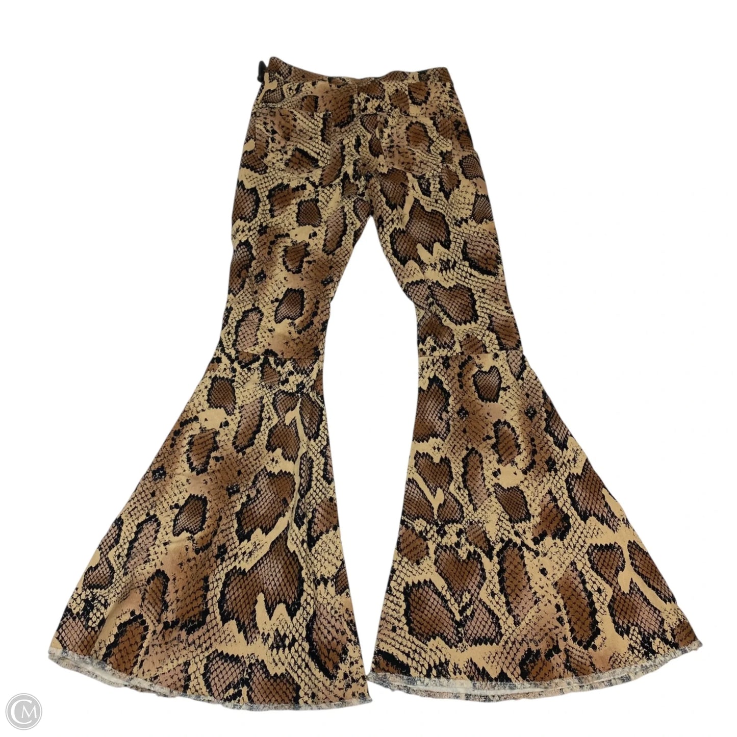 Jeans Flared By Toast Jeans In Snakeskin Print, Size: M