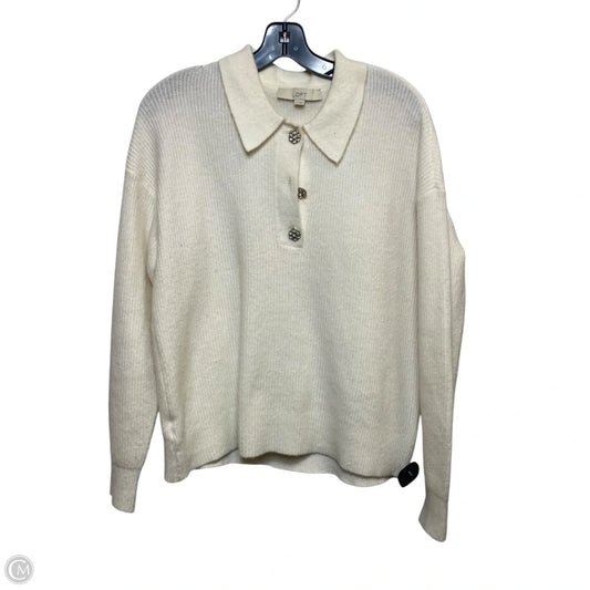 Sweater By Loft In Cream, Size: S
